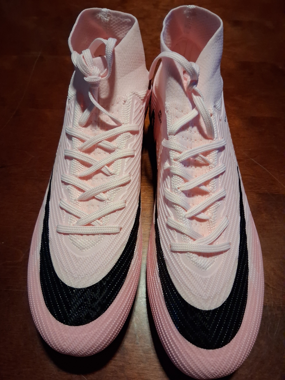 Women’s Pink High-Top Soccer Cleats Sz Adult 11 Black Accent